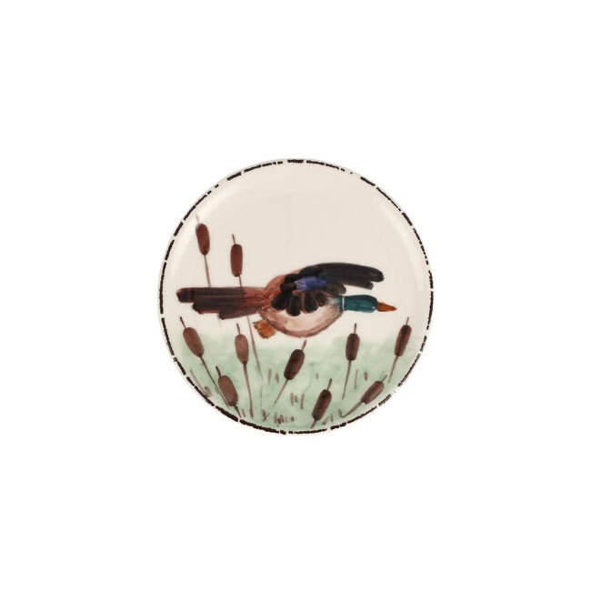 Vietri Wildlife Canapé Plate - Mallard