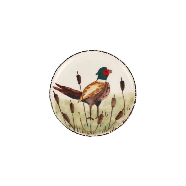 Vietri Wildlife Canapé Plate - Pheasant