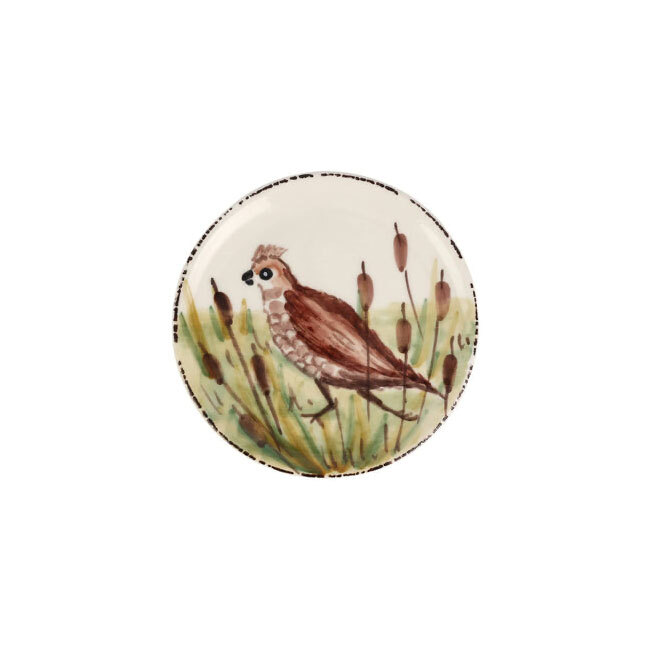 Vietri Wildlife Canapé Plate - Quail