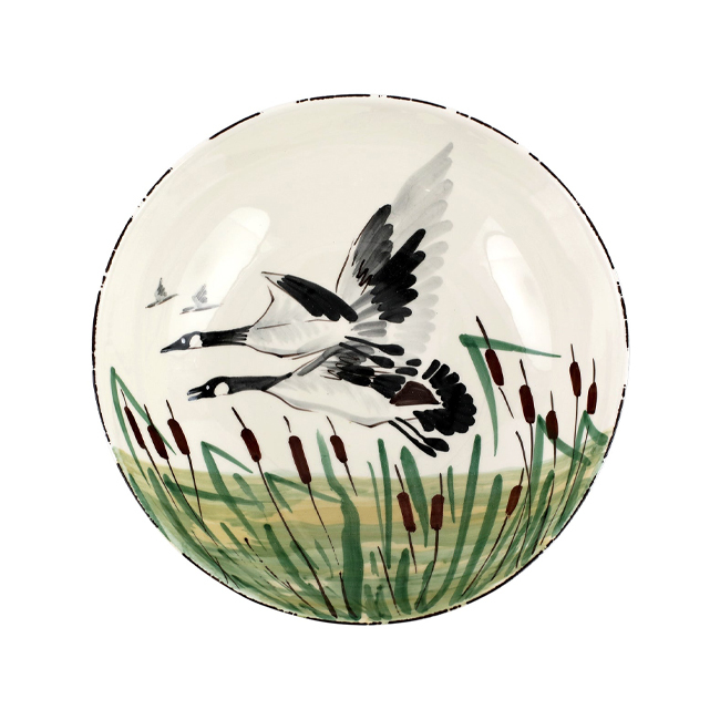 Vietri Wildlife Geese Medium Serving Bowl