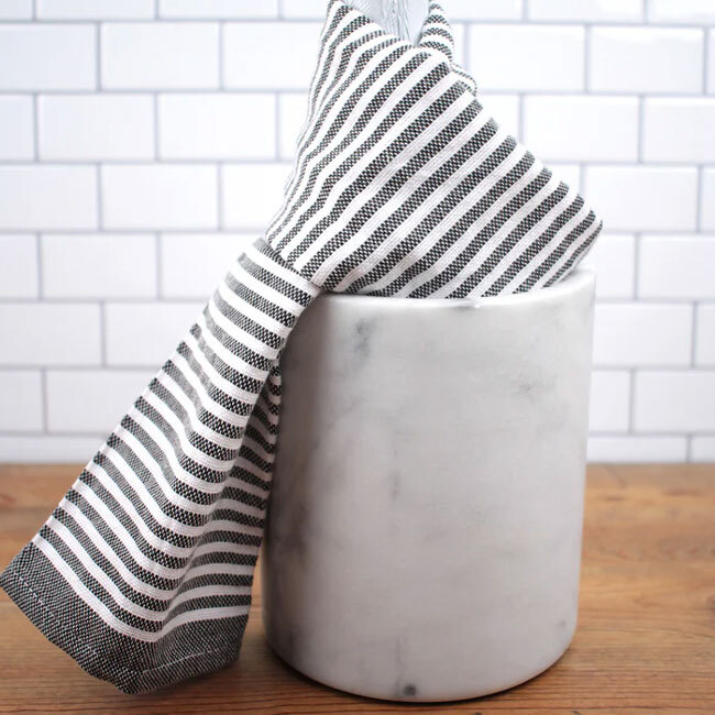 RSVP International Wine Cooler/Tool Holder | Marble with wine bottle