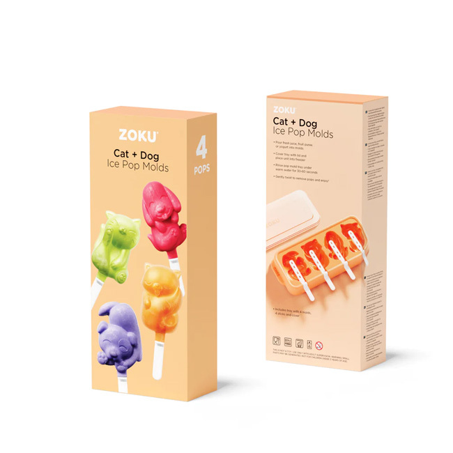 Zoku Cat + Dog Ice Pop Molds